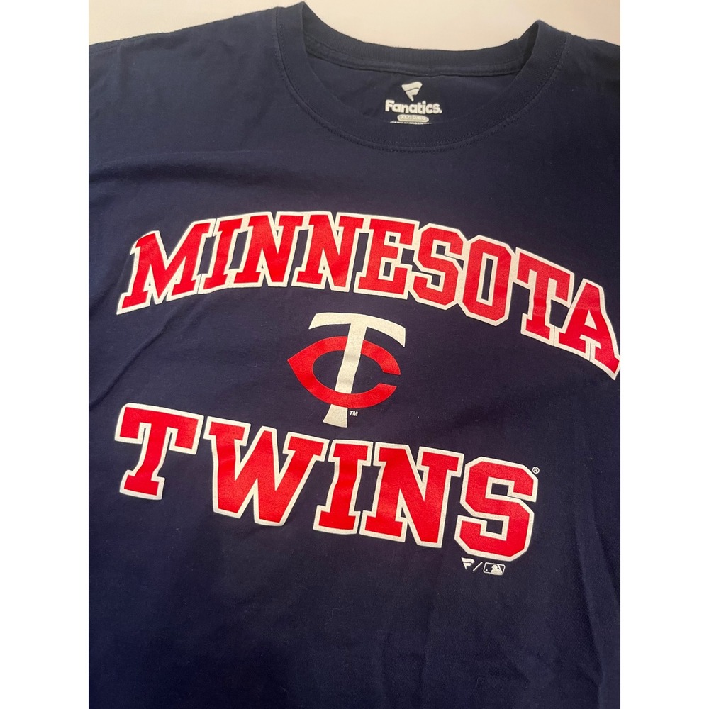Fanatics Minnesota Twins MLB T-Shirt Navy Blue Mens XL Short Sleeve Graphic Tee